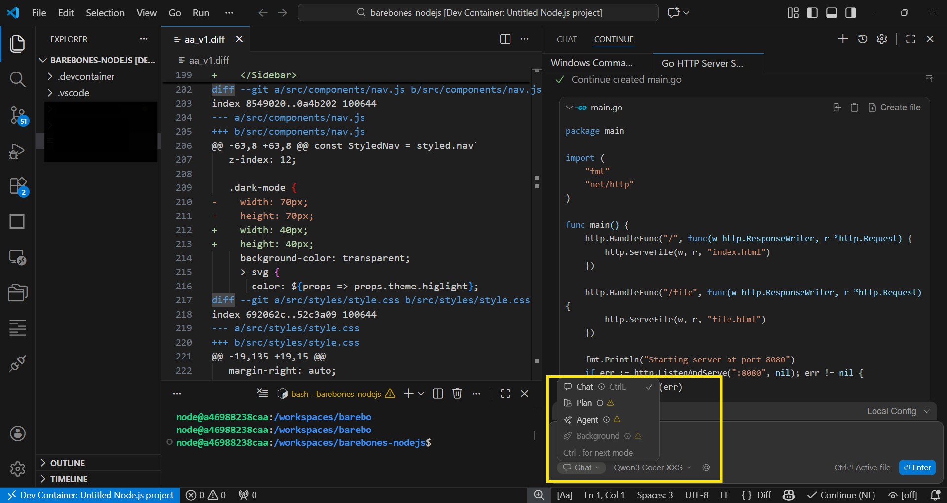VScode continue